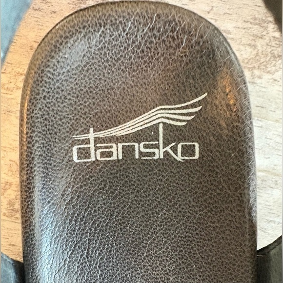 NEW w/o box DANSKO Addyson black leather wrapped contoured footbed sandal Size 8 - Picture 8 of 11